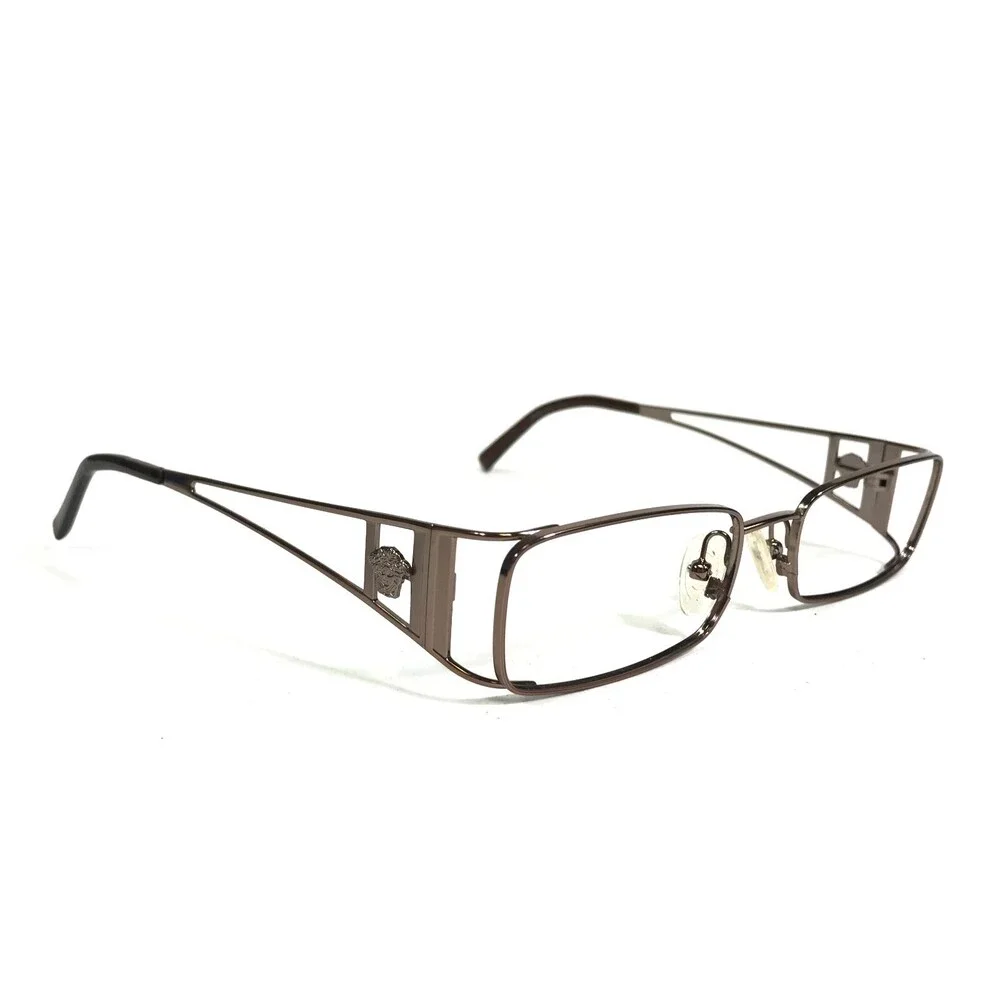 Versace Eyeglasses Frames MOD. 1111 1013 Shiny Brown Rectangular Logos 49-17-125